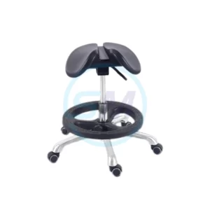Saddle Seat Rolling Stool with Back Support