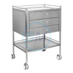 Stainless Three Drawer Trolley Juvo 500 x 700mm