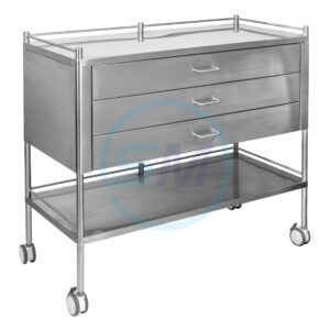 Stainless Three Drawer Trolley Juvo 500 x 1100mm