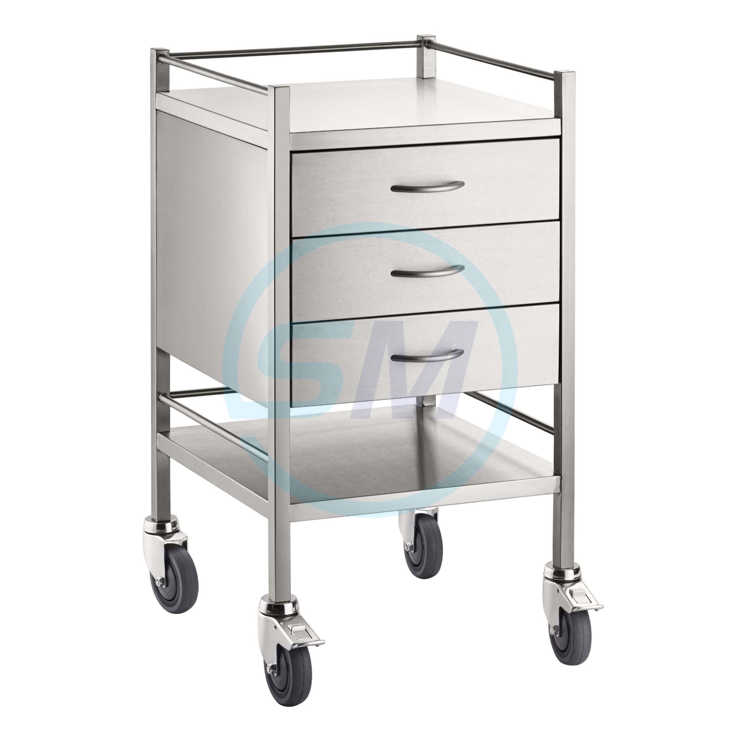 Stainless Three Drawer Trolley Juvo 500 x 500mm
