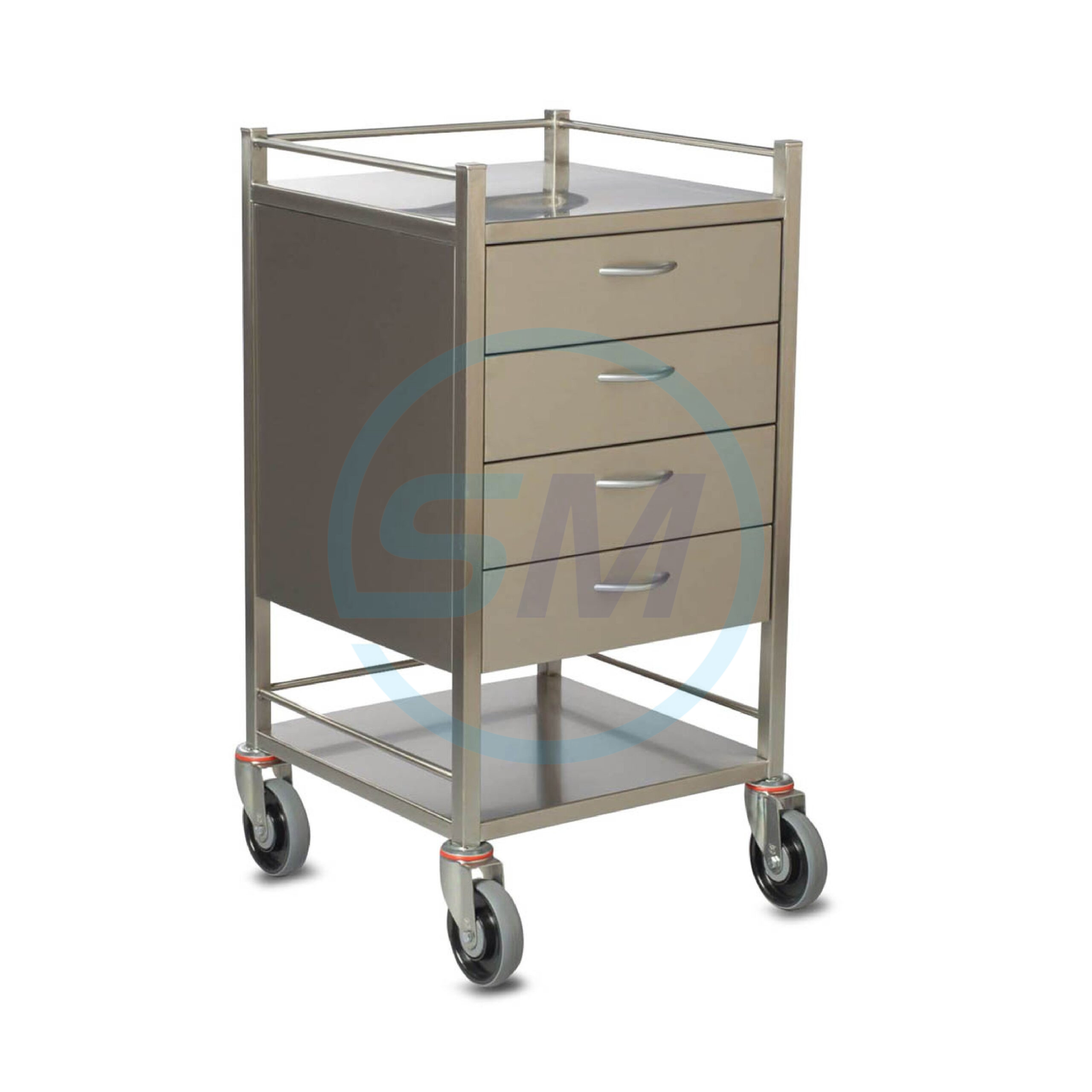 Stainless Steel Four Drawer Trolley Juvo 500 x 500