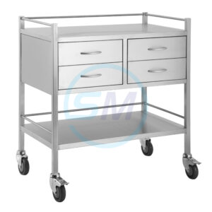 Stainless Four Drawer Side By Side Trolley Juvo 500 x 900