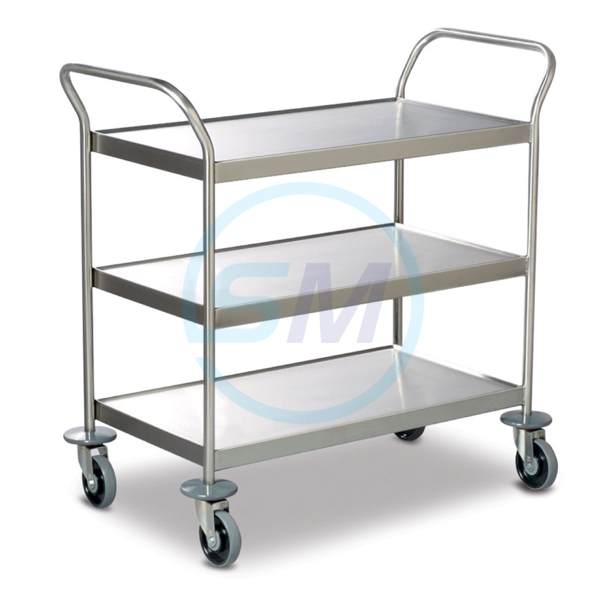 Three Shelves Stainless Clearing Trolleys