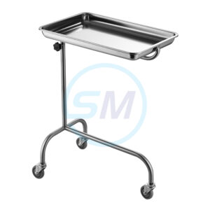 Three Wheel Base Stainless Steel Mayo Table